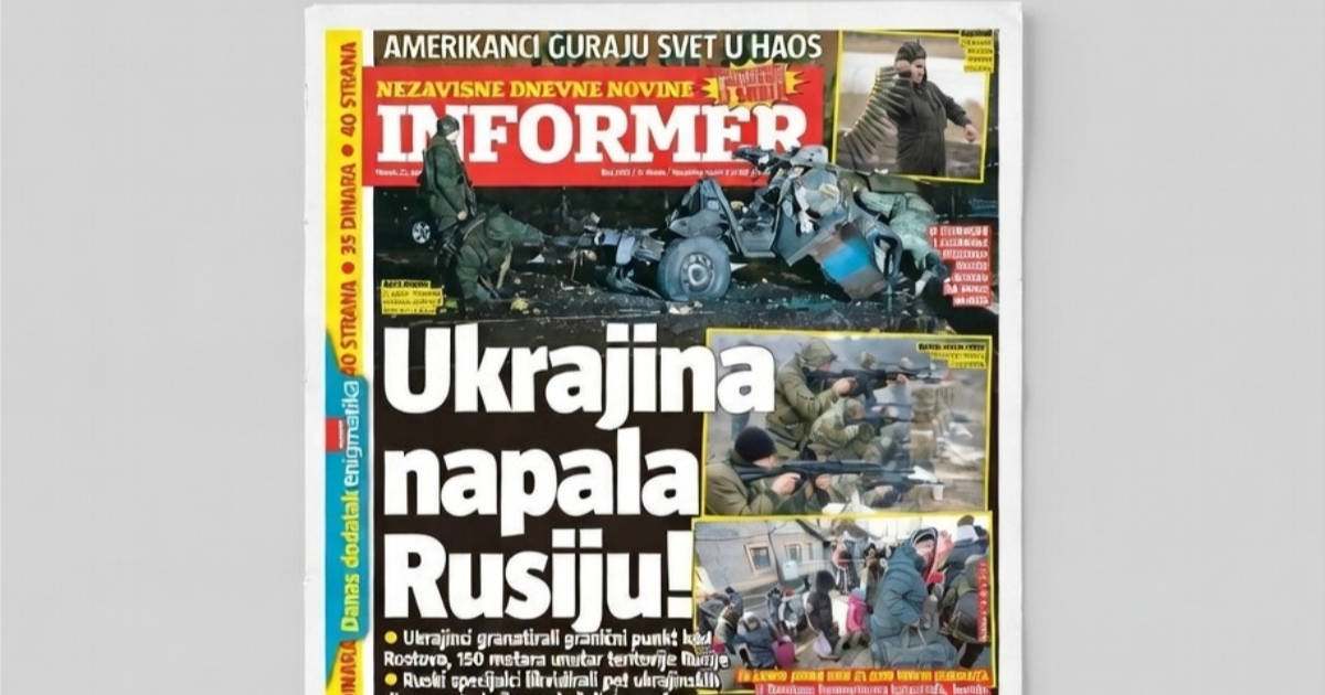 Vučićev tabloid prije točno 4 godine: "Ukrajina napala Rusiju"