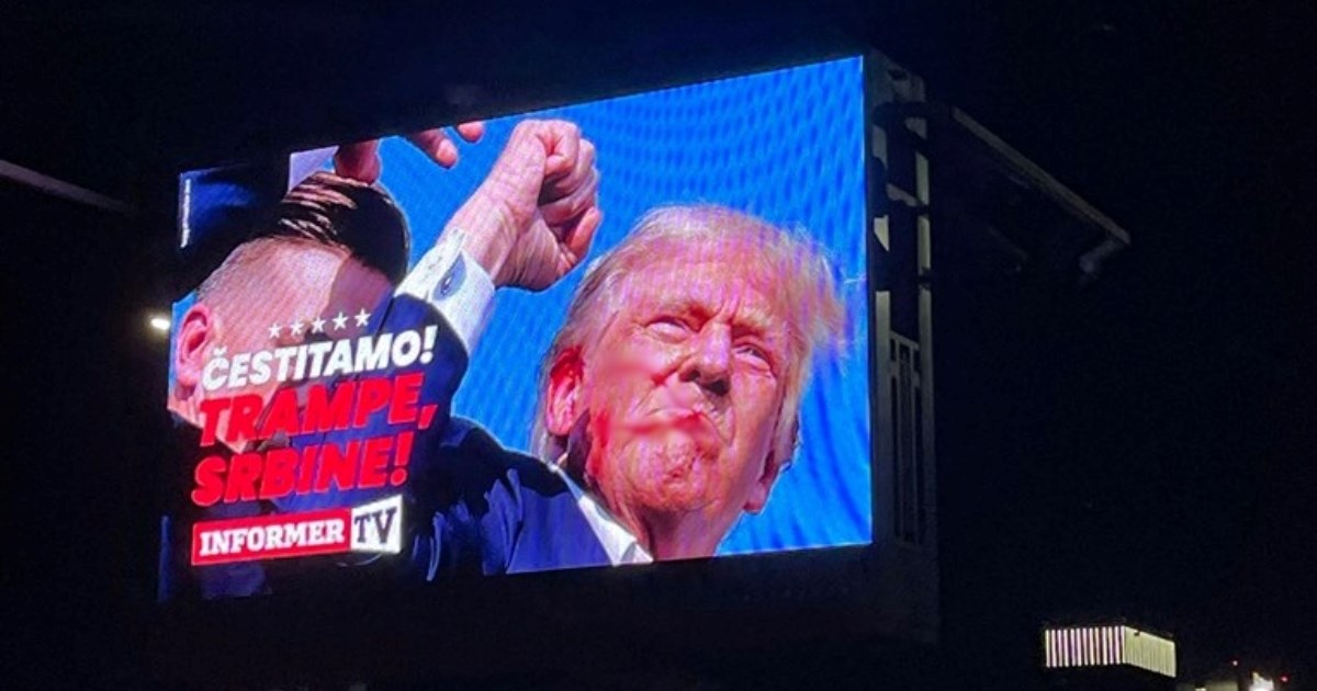 Srpski Informer postavio billboarde u Beogradu: Čestitamo! Trumpe, Srbine!