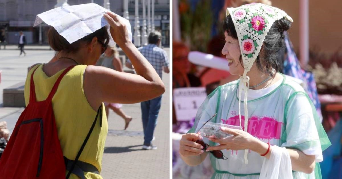 FOTO Zagrepčani i turisti našli su način kako se zaštititi od sunca 😬