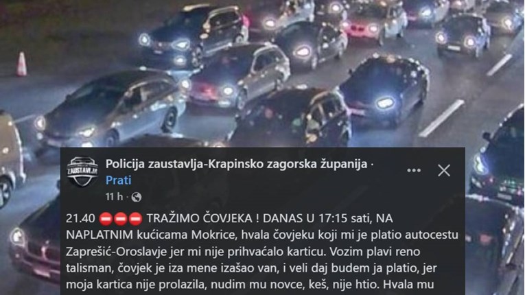 Na izlazu s autoputa kod Oroslavja mu zaštekala kartica. Vozač iza njega mu platio