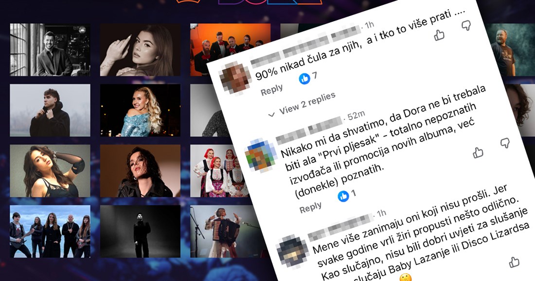 Nižu se komentari na izbor izvođača za Doru 2026.: "Čini se da opet nećemo u finale"