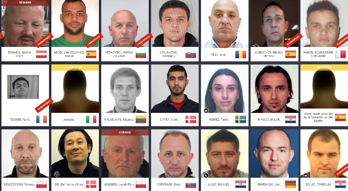 U velikoj akciji u pet mjeseci pronađeno 14 najtraženijih bjegunaca u EU