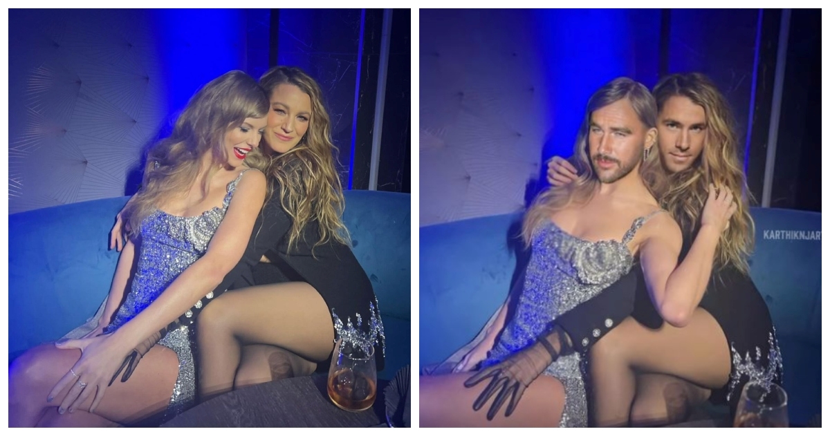 Ryan Reynolds fotošopirao sebe na fotku Blake Lively i Taylor Swift