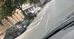 FOTO U širem centru Zagreba ukinuta traka kako bi se napravila staza za bicikliste