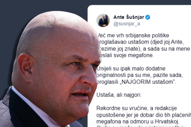 Šušnjar srpskim medijima: Najgori vam ustaša kaže da se ovdje dobrodošli