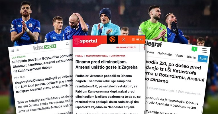 Regionalni mediji: Arsenal je uništio Dinamo. Razbio ga je