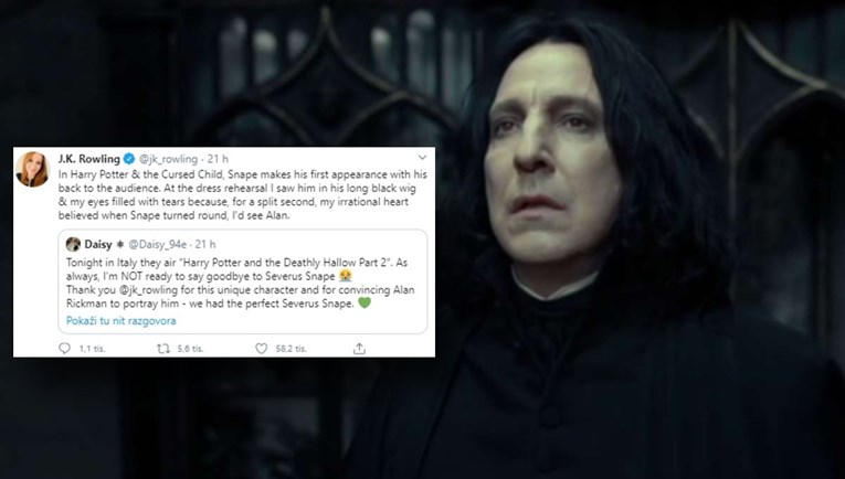 J.K. Rowling otkrila emotivnu uspomenu o Snapeu: Oči su mi se napunile suzama