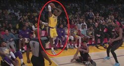 VIDEO Frustrirani LeBron svom snagom bacio loptu u suparnika koji je ležao na parketu