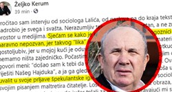 Kerum: Pročitao sam tekst sociologa Lalića. Ne zna što piše, nadrobio je svega