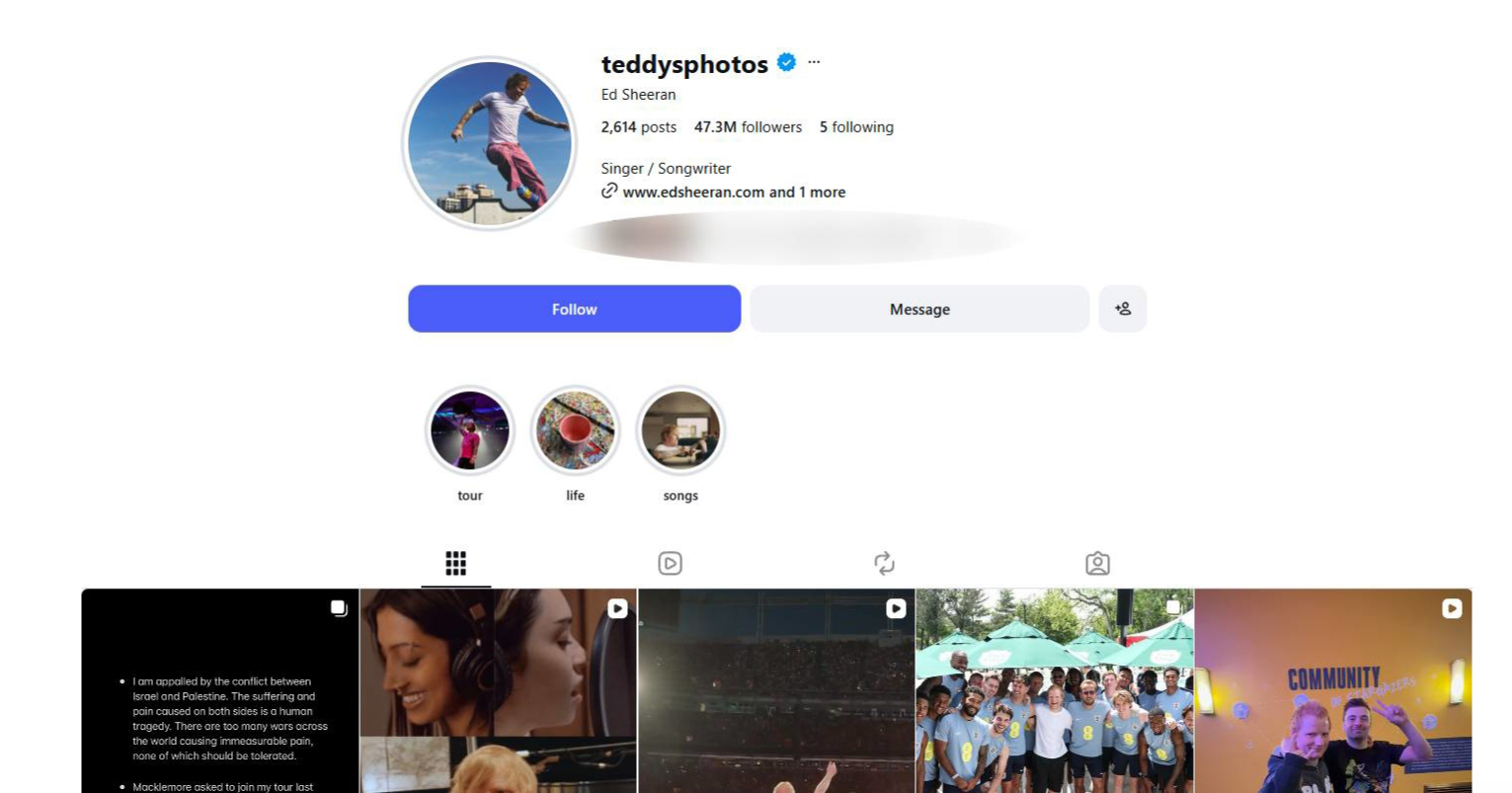 Sheeran izgubio 200k pratitelja, sve objave mu zatrpane komentarima o Palestini