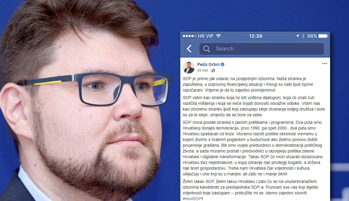 Grbin se kandidira za predsjednika SDP-a