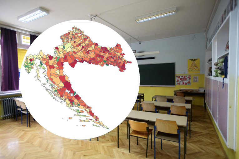 Pogledajte koliko i gdje pada broj učenika. Raste samo u dva dijela Hrvatske