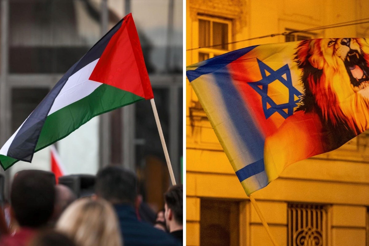 Na prosvjedu za Palestinu u Zagrebu netko podigao izraelsku zastavu