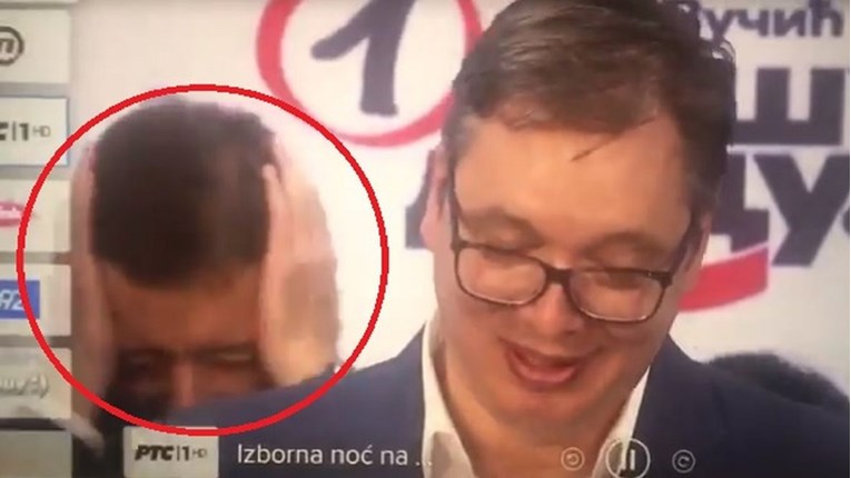 VIDEO Srbi ne vjeruju što je Vučićev potrčko izveo pred kamerom u izbornoj noći