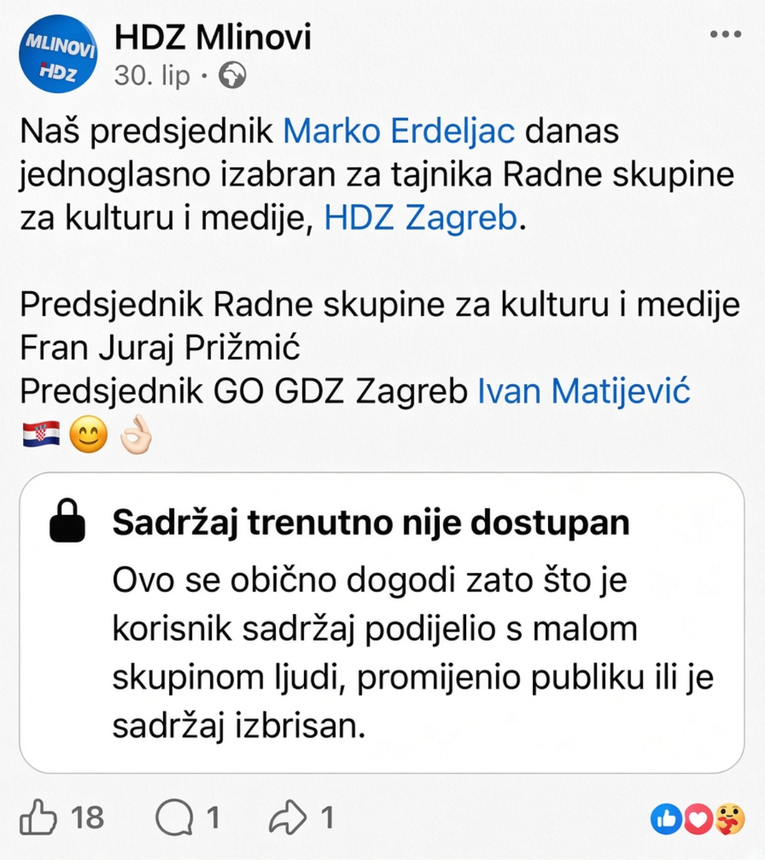 Želi postati novi šef HRT-a. HDZ sad briše objave o njemu