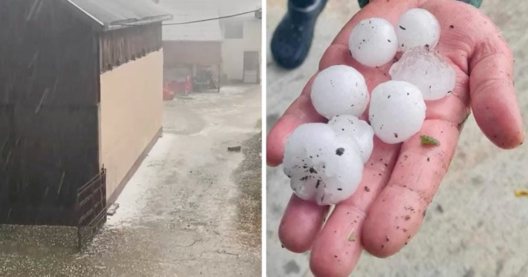 Jaka tuča pogodila Županju, pijavica kod Varaždina. U BiH padali veliki komadi leda