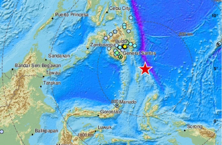 Potres jačine 7.1 zabilježen u moru između Filipina i Indonezije