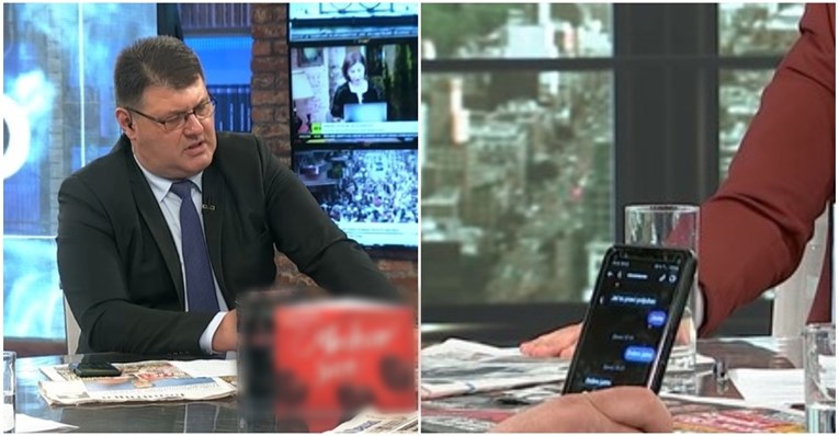 Srpski voditelj uhvaćen kako se dopisuje tijekom emisije, kamera snimila i poruke