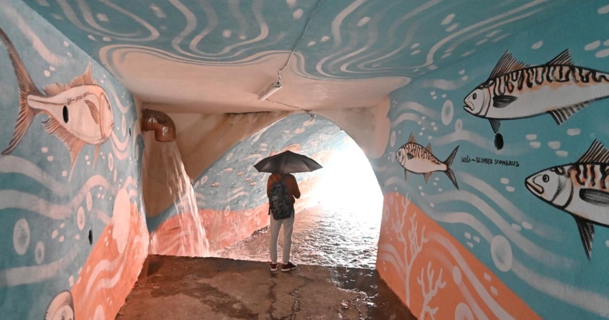 VIDEO Zbog jake kiše poplavljen novooslikani pothodnik u Makarskoj