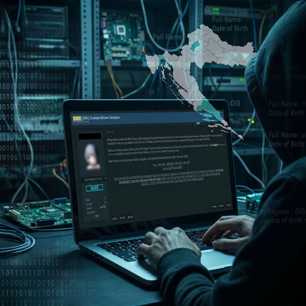 Isti darkweb profil: Nakon školske baze, na prodaju 200.000 osobnih podataka Hrvata
