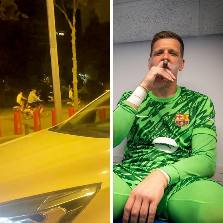 VIDEO Barca burno proslavila naslov. Pušač Szczesny i biciklist Olmo su viralni