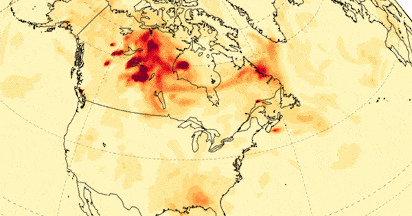 Povijesne emisije požara u Kanadi, stup dima doseže do Europe