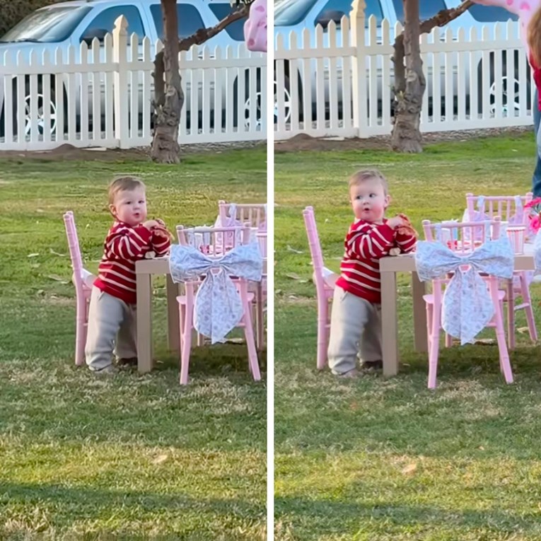 Mama sa sinom išla na proslavu. Maleni dugo stajao pokraj stola iz jednog razloga
