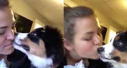 Poljubila je svog psa ispred kamere, njegova reakcija raznježila je internet