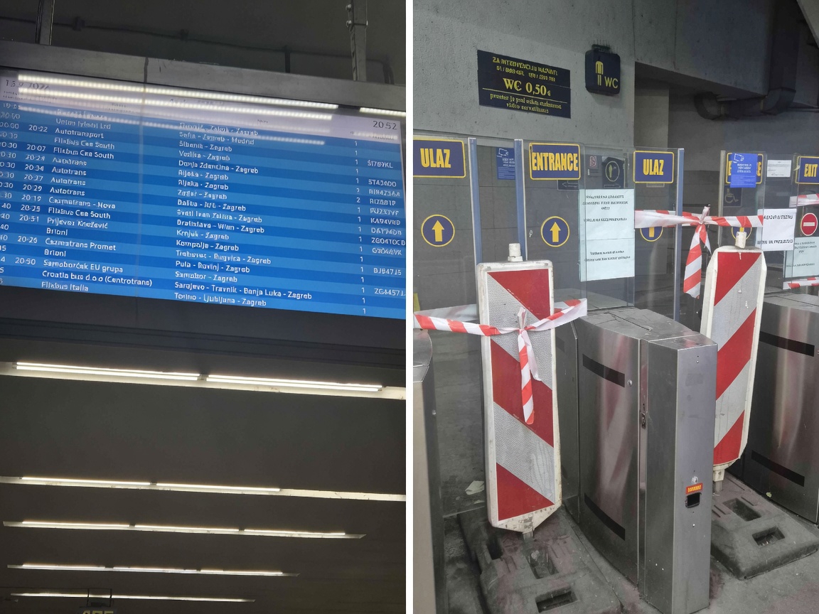 Ovo su displej i WC-i na zagrebačkom autobusnom kolodvoru