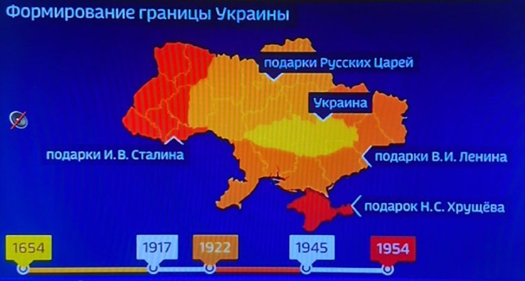FOTO Pogledajte kartu Ukrajine koju je objavila ruska televizija