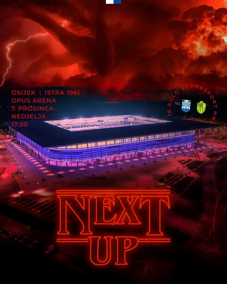 Čudovište nad Opus Arenom. Pogledajte kako je Osijek najavio utakmicu s Istrom