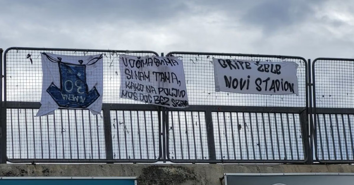 FOTO U Splitu osvanula poruka Almeni: Kako na Poljud možeš doći bez srama?