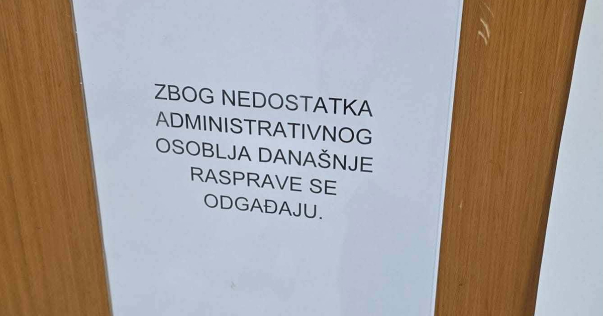 Odgođena brojna suđenja na sudu u Zagrebu. Nema dovoljno osoblja