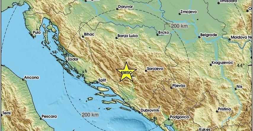 Potres jačine 2.9 po Richteru zatresao BiH