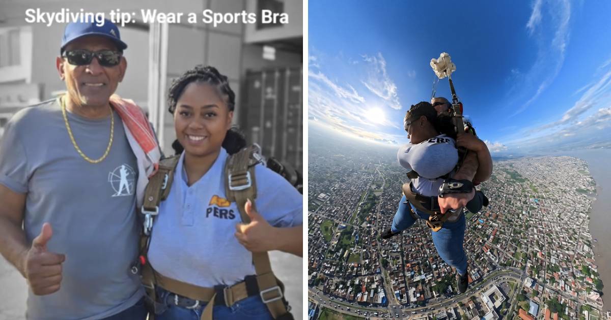Zaboravila sportski grudnjak za skok padobranom i nasmijala milijune