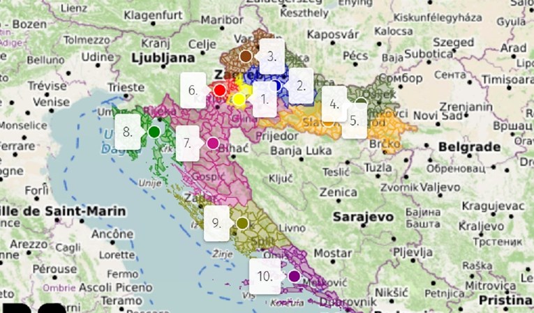 Na ovoj karti možete vidjeti u kojoj ste izbornoj jedinici