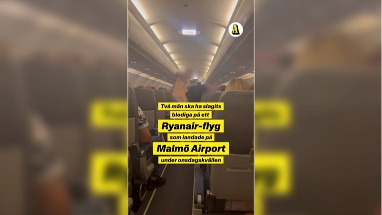 Švedski tabloid objavio snimku tučnjave na Ryanairovom letu iz Zagreba