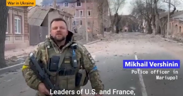 VIDEO Širi se snimka policajca iz Mariupolja: Macrone, Bidenu, gdje je obećana pomoć?