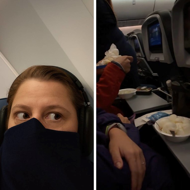 Putnica pokazala što je par jeo na 16-satnom letu, prizor zgrozio mnoge