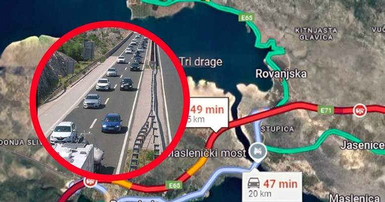 Tri prometne nesreće na A1 i A3, velike kolone. Kod Posedarja se sudarilo više auta