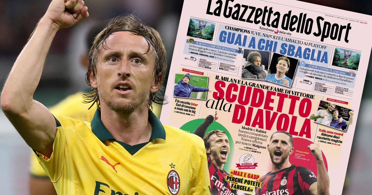 Gazzetta: Svi se u Milanu boje kazati riječ na "S". Pustite Modrića, njega nije strah