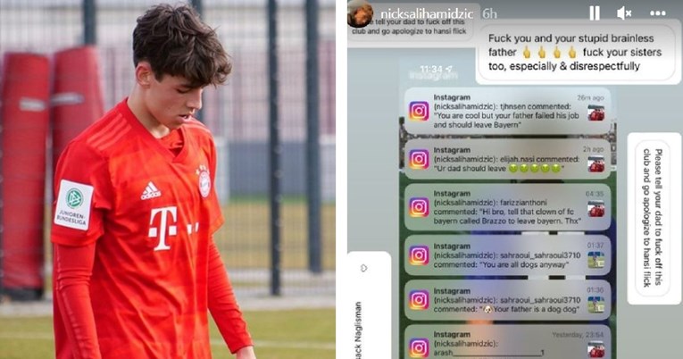 Salihamidžićev sin objavio gnjusne poruke koje su mu poslali navijači Bayerna