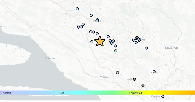 Potres 2.7 kod Gruda, osjetio se i u Hrvatskoj