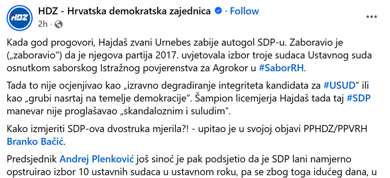 Kada god progovori, Hajdaš zvani Urnebes zabije autogol. "Zaboravio" je