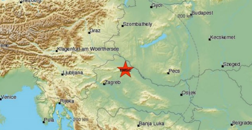 Kraj Križevaca došlo do potresa jačine 3,4 po Richteru