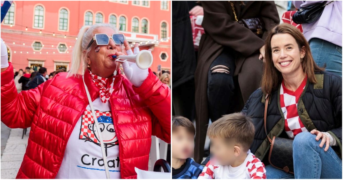 FOTO Splićani na Prokurativama navijali za Vatrene, s njima i Lucija Zaninović