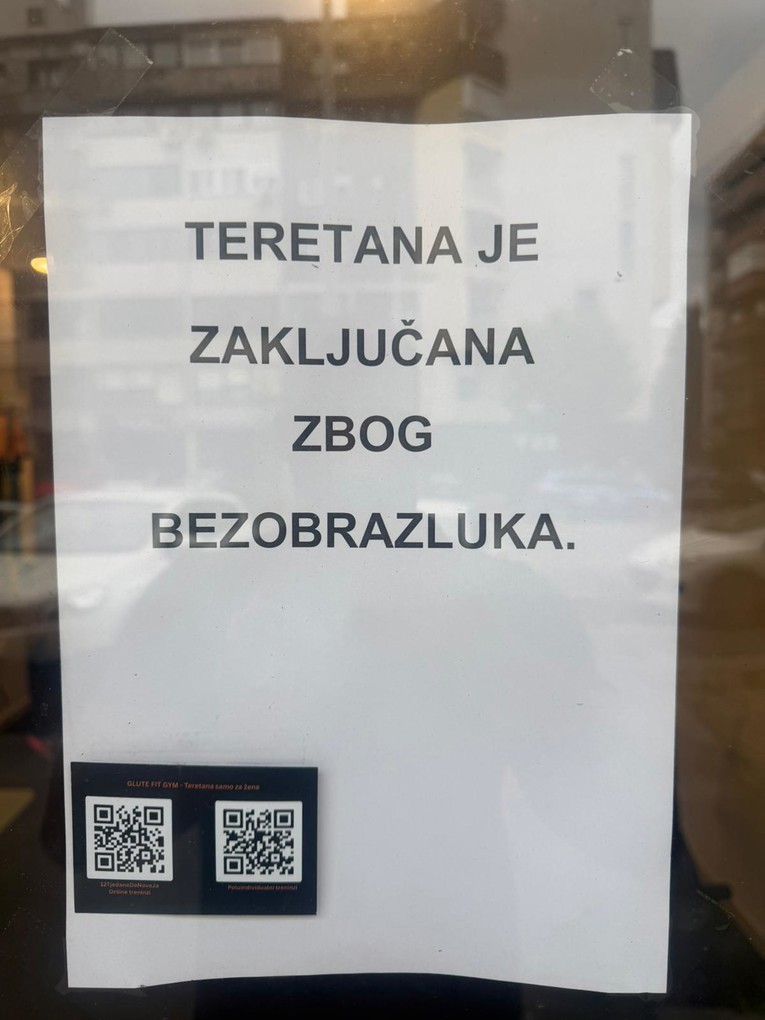 Na zagrebačkoj teretani za žene osvanula nesvakidašnja poruka, pričali smo s trenerom