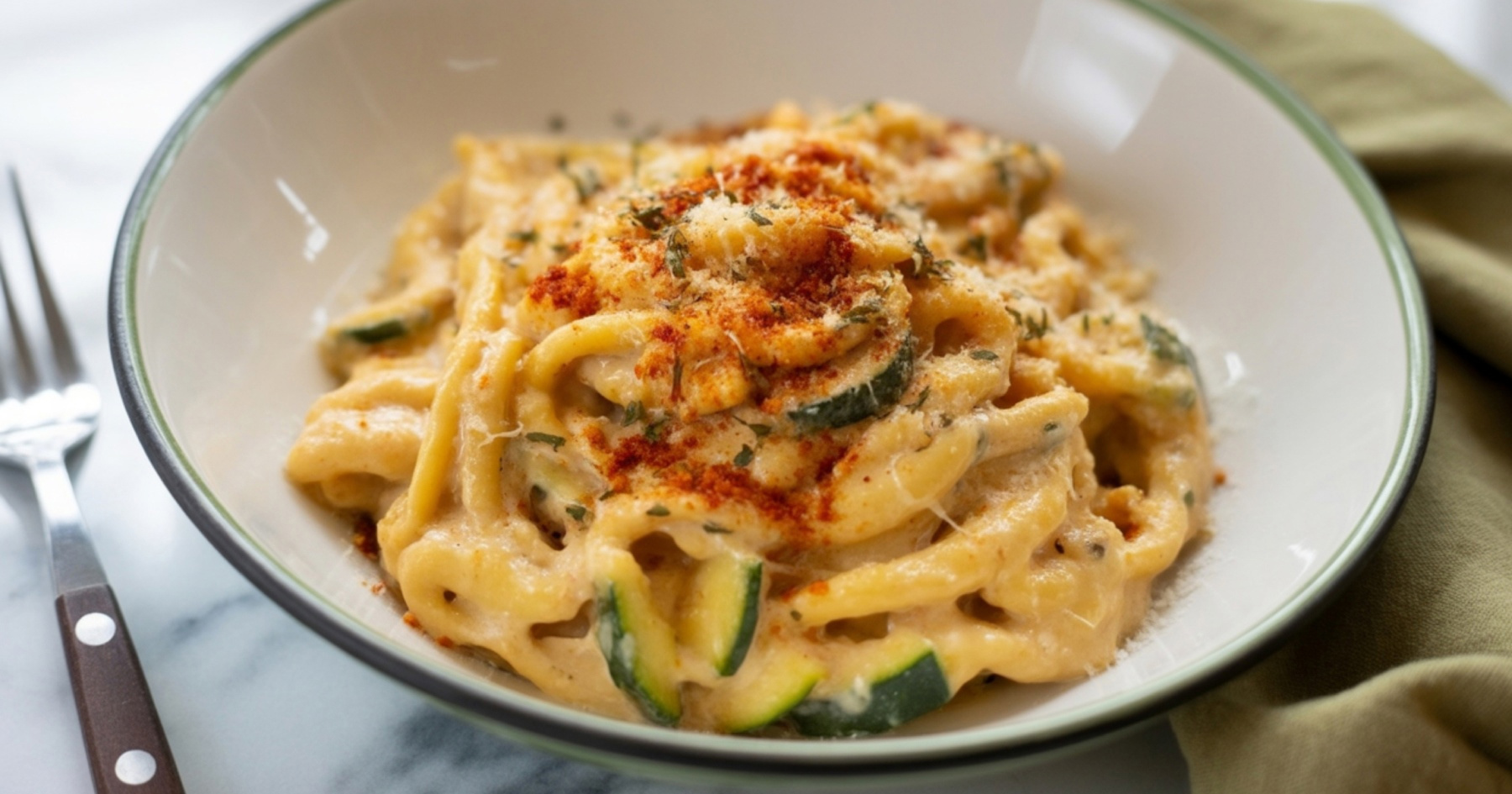Fettuccine u kremastom umaku s tikvicama, gotove za pola sata i preukusne