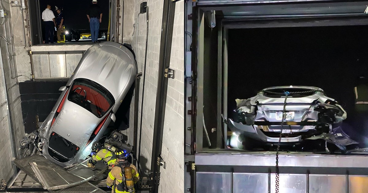 FOTO Skupocjeni Ferrari pao kroz okno dizala