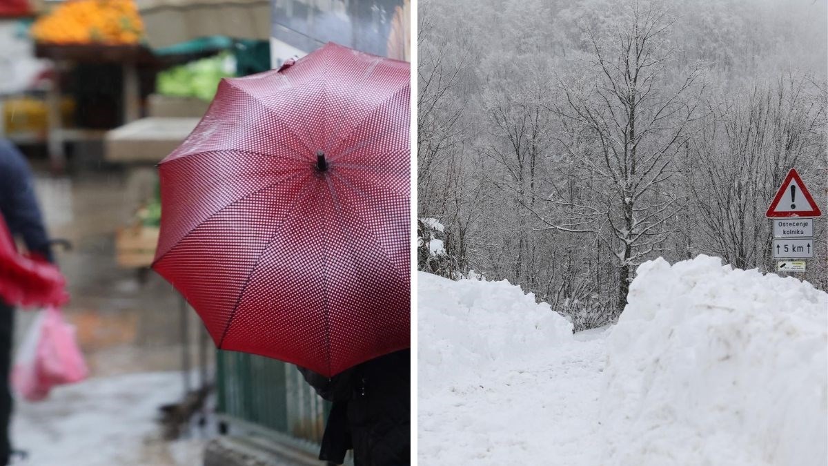 Stiže oštra promjena vremena: Minusi, kiša, snijeg...